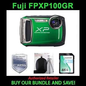 Fujifilm FinePix XP100 14.4 Megapixel Compact Camera - Green (16229799)
