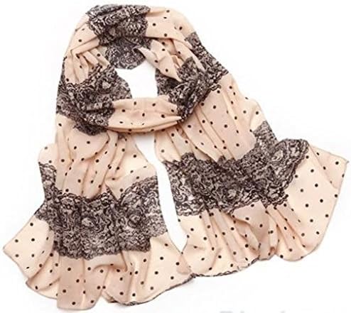 Rivchell Fashion Womens Scarf Female Scarves Pink White Polka Dot Stripes Work Attire Accessories Business Office Clothing Ideas (Pink/Black)