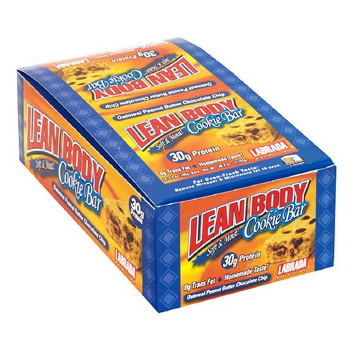 Labrada Nutrition Lean Body Cookie Bar, Oatmeal Peanut Butter Chocolate Chip, 3.2-Ounce... by Labrada Nutrition