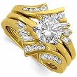14Kt Yellow Gold Stylish Fish Fin Diamond Ring Guard Enhancer (Center ring is not included)