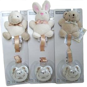 Carter's Cute and Cuddly Pacifier Assorted Designs Rainbow Designs 7426