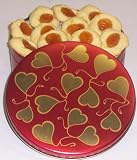 Gourmet Food : Scott's Cakes 1 lb. Apricot Butter Cookies in a Heart Tin