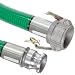Goodyear EP Spiraflex Green PVC Suction/Discharge Hose Assembly, Aluminum Cam And Groove Couplings