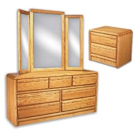 American Sleep Nightstand, Dresser and Mirror by SHOPZEUS