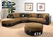 NEW 4PCS MICROFIBER MODERN SECTIONAL SOFA SET, AC-639-DARK