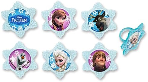 Frozen Adventure Friends Cupcake Toppers 12 Count With One Free Frozen Bubbles for Birthday Child