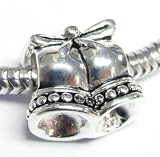 Queenberry 925 Sterling Silver Christmas Jingle / Wedding Bell Bead Charm for Pandora Troll Biagi