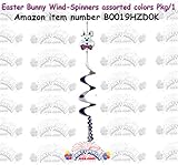 Easter Bunny Wind-Spinners 3ft 6in assorted colors all-weather Pkg/1