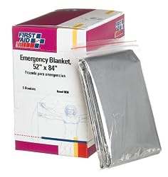 First Aid Only Emergency Blanket, 52" X 84", 5-Count Boxes (Pack of 2)