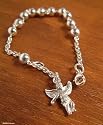 Silver dangling bracelet, 'Angel Guardian'