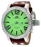Adee Kaye #AK7211-M Men's Stainless Steel Luminous Dial Oversized Quartz Watch