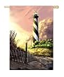 Sunset on Lighthouse Silk Reflections Garden Size Flag