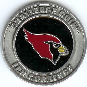 NFL Arizona Cardinals Poker Guard with black velvet pouch