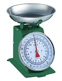 Hanson Traditional metal upright Scale with Stainless Steel Bowl, 5 Kg, Aqua