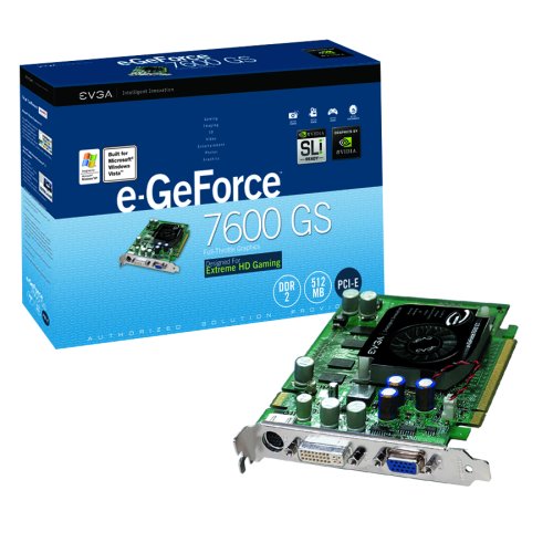 EVGA e-GeForce 7600GS 512 MB PCIe Video Card with Fan