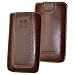 Suncase Ledertasche (Lasche mit R�ckzugfunktion) f�r Samsung Galaxy S II (i9100) S2 braun