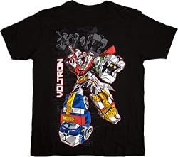 Jumbo Voltron Defender of the Universe Black Tee T-Shirt