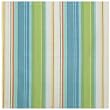 Durable Flat Weave 100% Cotton Colorful Green and Blue Striped Tablecloth 60x60 Inches