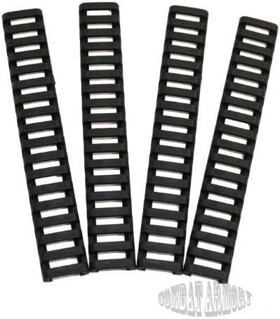 Combat Armory 4 Pack 7 Inch Ladder Weaver /Picatinny Rail Covers Black