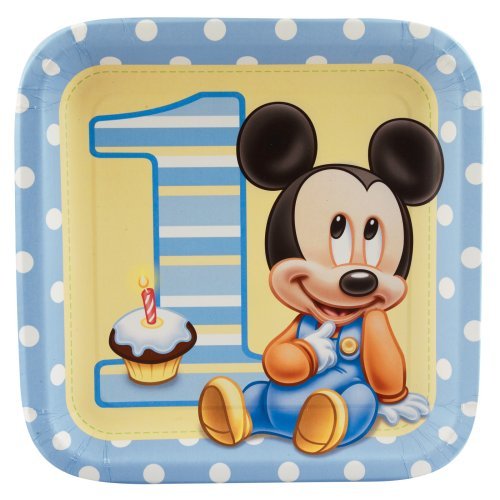Mickey's 1st Birthday Dinner Plates (8) Party Supplies
