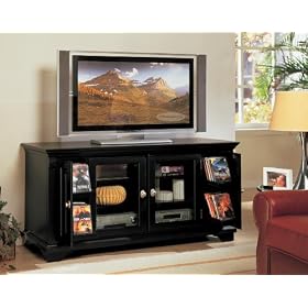 Lehigh Black 63 Wide TV Stand Credenza for Flat Panel Plasma or LCD Projection Wide Screen TVs... by warehousedirect72