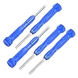 uxcell　マイナスドライバー　ドライバービット　フラットヘッドのドライバー　スロット付き　ブルー　82mmの長さ　5個