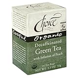 IMAGE OF Choice Organic Decaf Green Tea with Peach, 16-Count Box (Pack of 6)