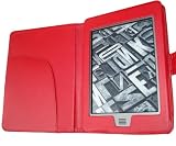 Funda roja para Amazon Kindle Paperwhite y Touch. Dise�o durable, hecho elegantemente para el nuevo Kindle Touch. Leng�eta de cierre no magn�tico. Se pliega para permitir la lectura f�cil.