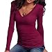 Long Sleeve V-neck Tee Tank Top Shirt
