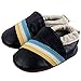 Amurleopard Baby Soft Sole Leather Crib Shoes Infant Toddler First Walking Prewalker Black 18-24 Months 5.7