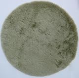 Flokati Faux Fur Rugs 3' Round (Celery Green)