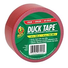 Duck Brand 392874 1.88-Inch-by-20-Yard Colored Duct Tape, Red
