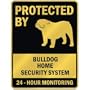 PROTECTED BY " BULLDOG HOME SECURITY SYSTEM " PARKING SIGN DOG