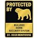 PROTECTED BY  BULLDOG HOME SECURITY SYSTEM  PARKING SIGN DOG
