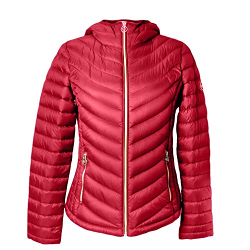 Michael Michael Kors Hooded Packable Down Coat Red Xxlarge - Main Image