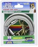 Four Paws Silver Heavy Weight 15 Foot Dog Tie Out Cable