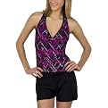 Merona&reg; Women's Tankini & Boy Short Swimsuit - Black/Berry/Pink