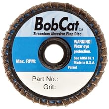 Weiler BobCat 2" Diameter, 40 Grit, Zirconium, Plastic Backing, Type 29 Specialty Abrasive Flap Mini Disc