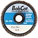 Weiler BobCat 2" Diameter, 40 Grit, Zirconium, Plastic Backing, Type 29 Specialty Abrasive Flap Mini Disc
