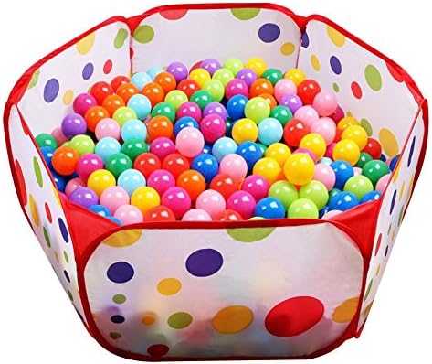 HHomeArt Playpen Ball Pit for Kids 39.4-inch by 19.7-Inch with Zippered Storage Bag