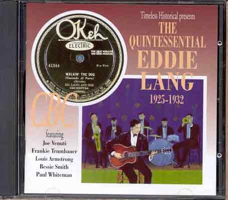 CD-Charts  Music : The Quintessential Eddie Lang 1925-1932