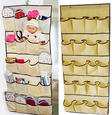 20 Pockets Over Door Cloth Shoe Baby Organizer Hanging Hanger Closet Space Storage