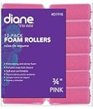 Diane Foam Rollers, Pink, 3/4", 12/bag