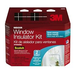 3M 2120W-6 Indoor 2-Window Insulator Kit, 5.16 ft x 7 ft