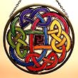 Celtic Eternal Knot in Stained Glass