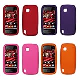 Nokia Nuron 5230 - 4 Pack of Premium Soft Silicone Gel Skin Cover Cases (Re ....