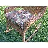 Cushion for Wicker Outdoor Rocker or Chair Fabric: Barclay Terrace Honey
