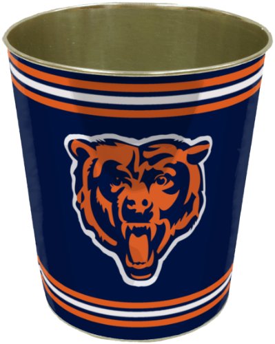 NFL Chicago Bears Metal Wastebasket