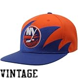Mitchell & Ness New York Islanders Orange-Royal Blue NHL Sharktooth Snapback Adjustable Hat
