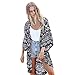 Sannysis Women Printed Half Sleeve Kimono Cardigan Coat Tops Blouse Loose Jacket